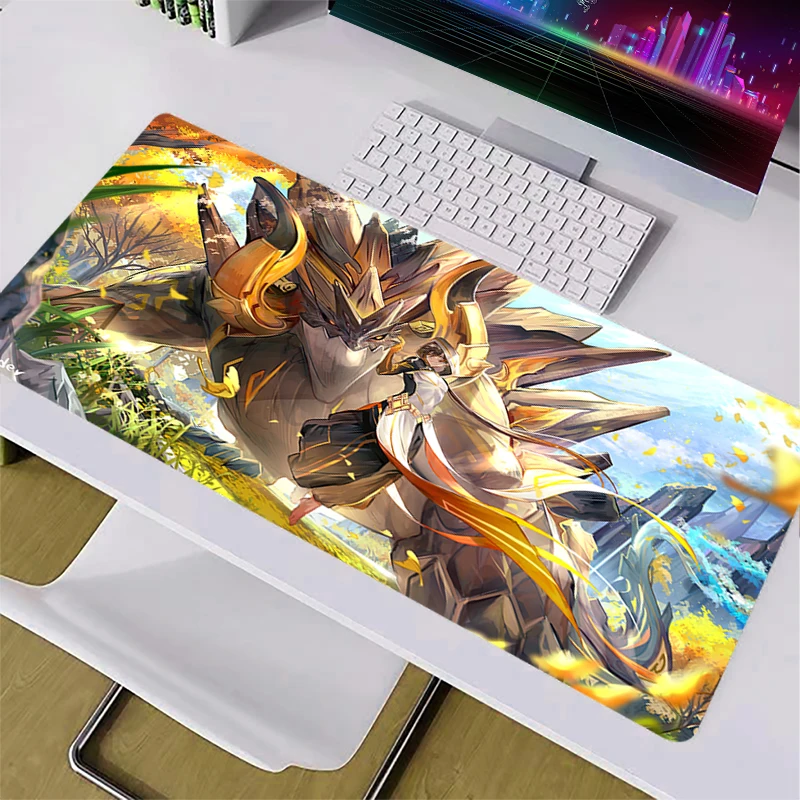 

Коврик для клавиатуры Genshin Противоскользящий коврик для мыши игровой коврик для ноутбука игровые аксессуары HD 900x400 мягкий Противоскользящи...