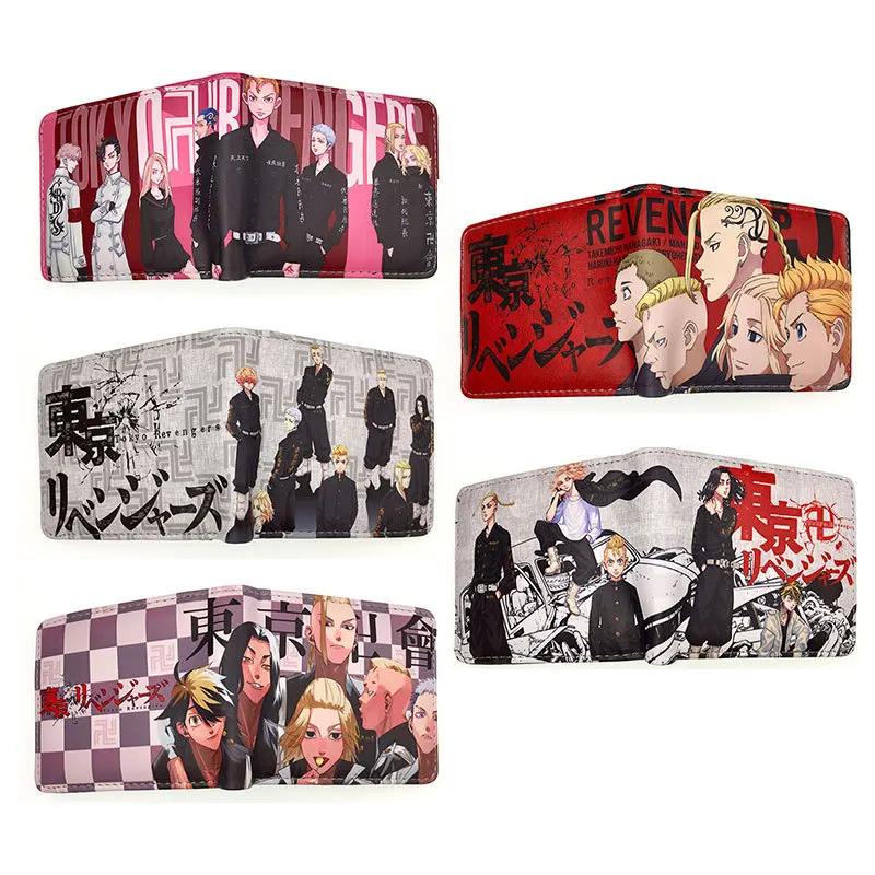 

Tokyo Avenger Wallet Poster Color Picture Printing Zero Wallet PU Leather Wallet Cartoon Surrounding Men's and Women's Wallets