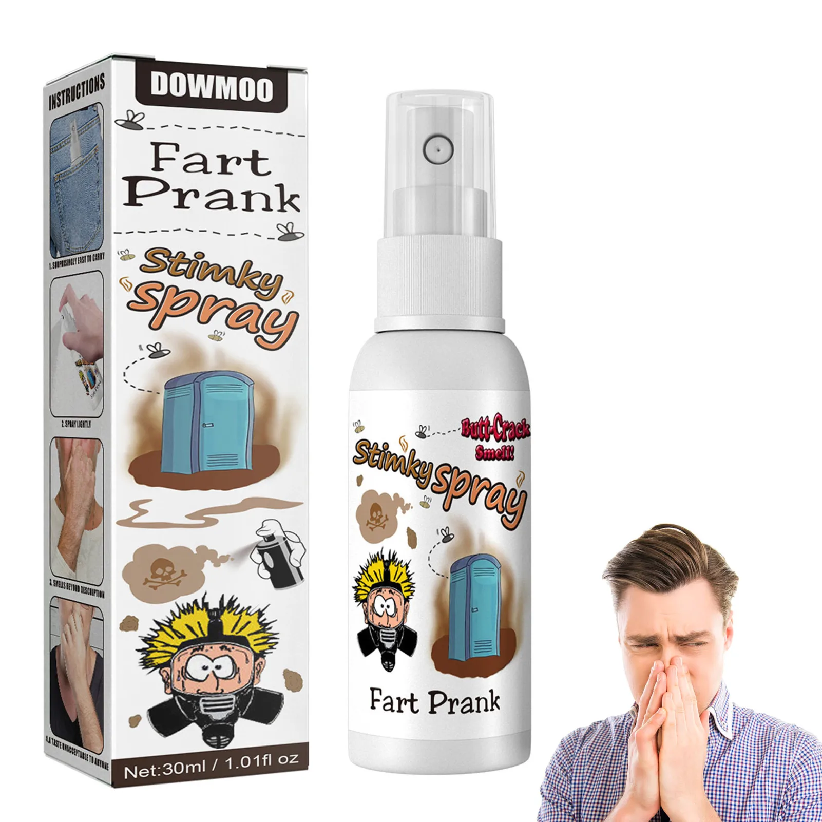 Fart Spray 30ml Highly Concentrated Fart Spray Extra Strong Long-lasting Odour Stink Liquid Prank Stuff And Joke Toys For Adults