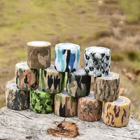 tactical camo stretch bandage camping hunting camouflage non woven protective camouflage wrap for hunting rifle gun flashlight