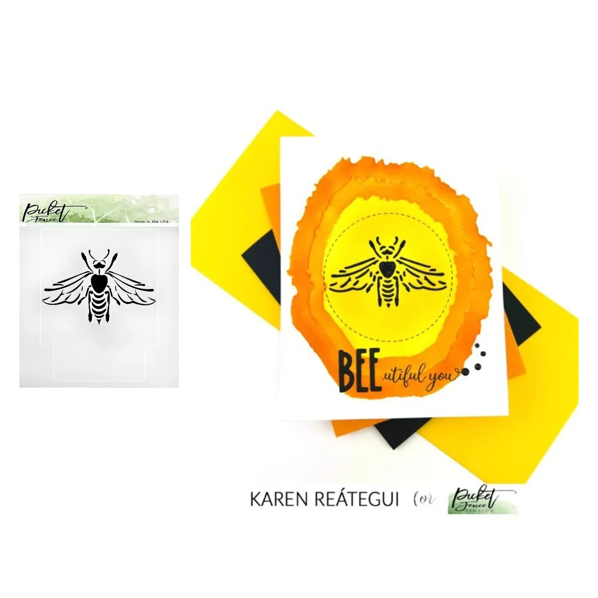 

Bee Happy 6x6 Stencil Scrapbook Diary Decoration Embossing Template Diy Greeting Card Handmade