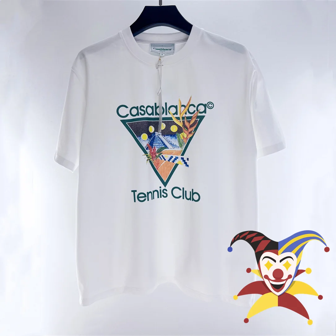

Casablanca Triangle Pyramid T Shirt Men Women Loose Casual Top Tees