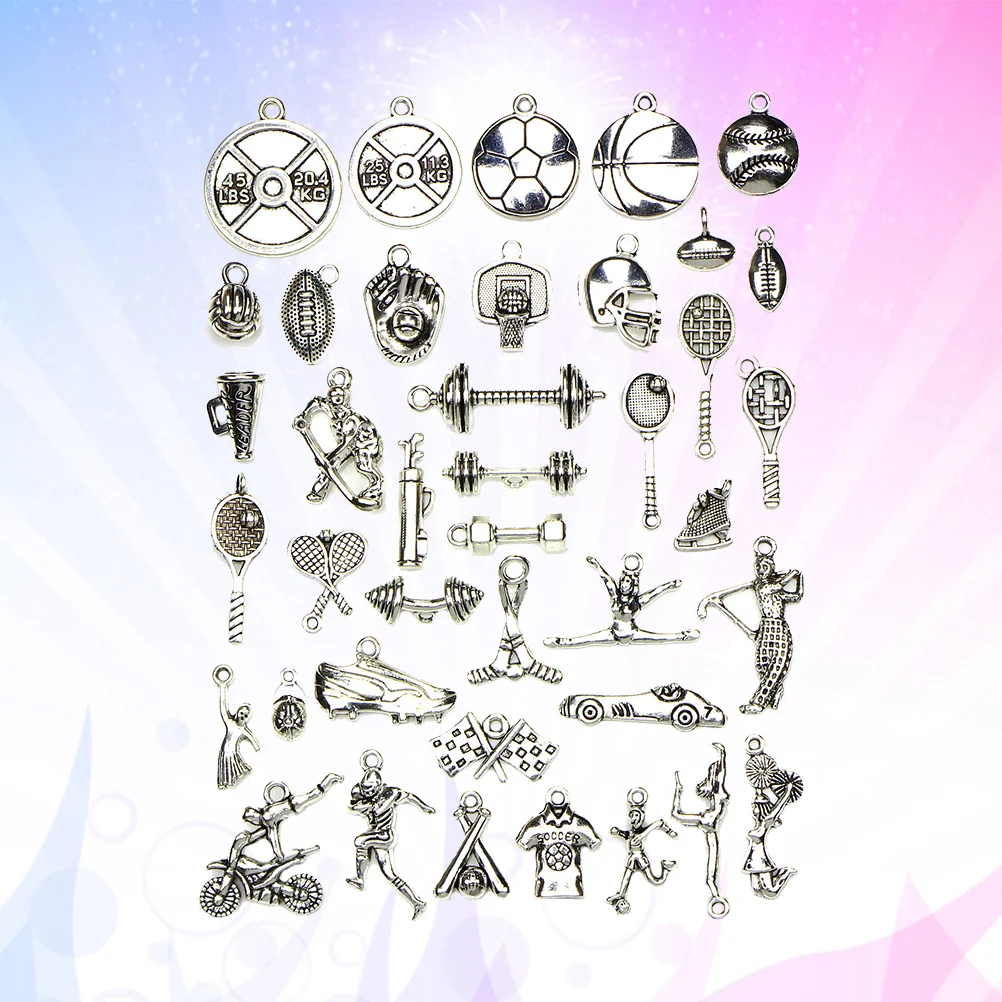 

40 Pcs Bracelets Pendant Accessories Craft Jewelry Candles Charming Necklace Punk