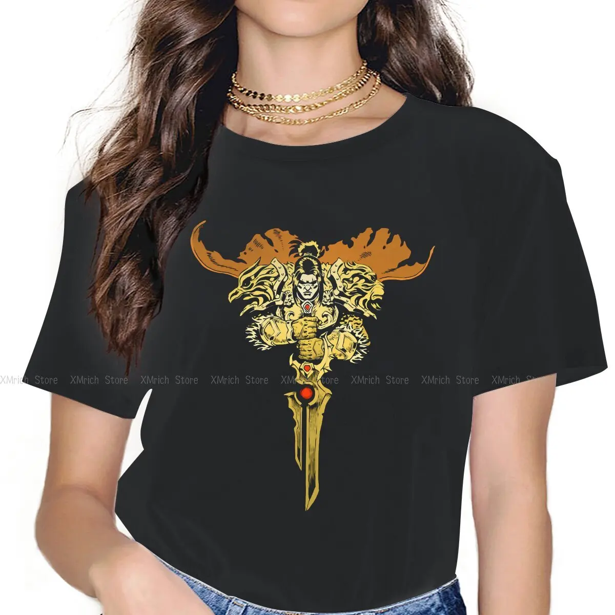 

King Varian Wrynn Premium Feminine Shirts Berserk Guts Griffith Behelit Manga Oversized T-shirt Kawaii Vintage Female Blusas