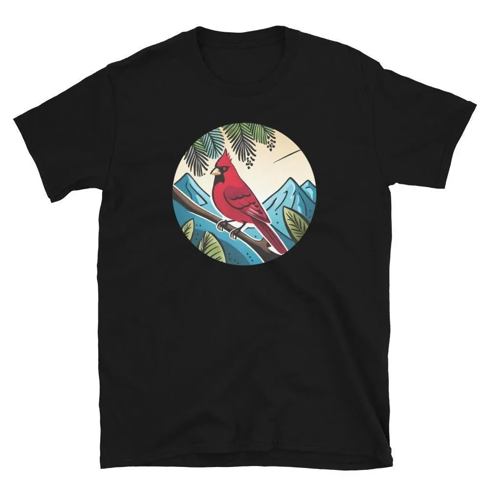 Футболка Cardinal Bird/Мягкая футболка унисекс для любителей животных