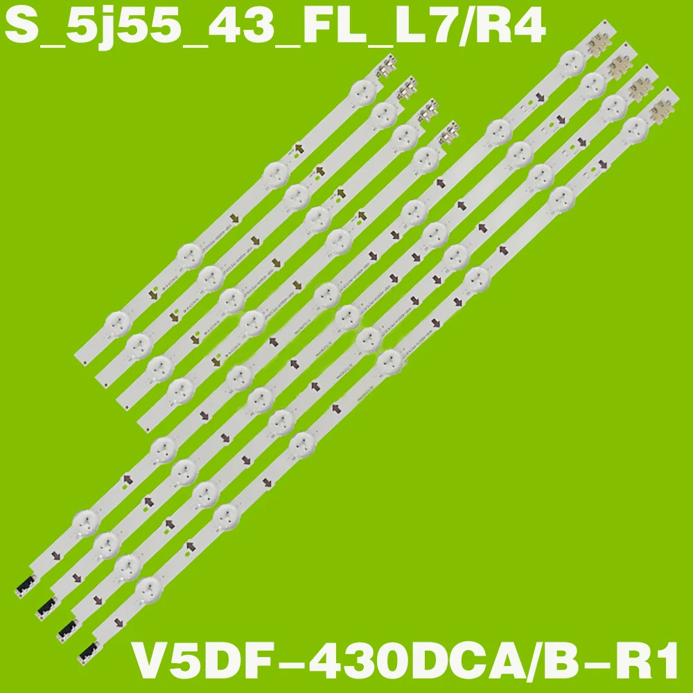 Светодиодная лента 8 шт. для Samsung UE43J5500, UE43J5550, UE43J5600, ue43j5502, s_5j55 _ 43_fl_r4, L7, V5DF-430DCA-R1 DCB, BN96-36337A 36336A