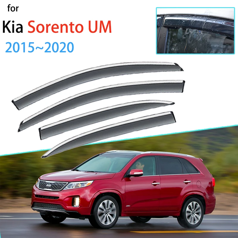 

Car Windows Visors for Kia Sorento UM KX 2015~2020 Deflector Awning Sun Rain Winshield Shades Guard Accessories 2016 2017 2018