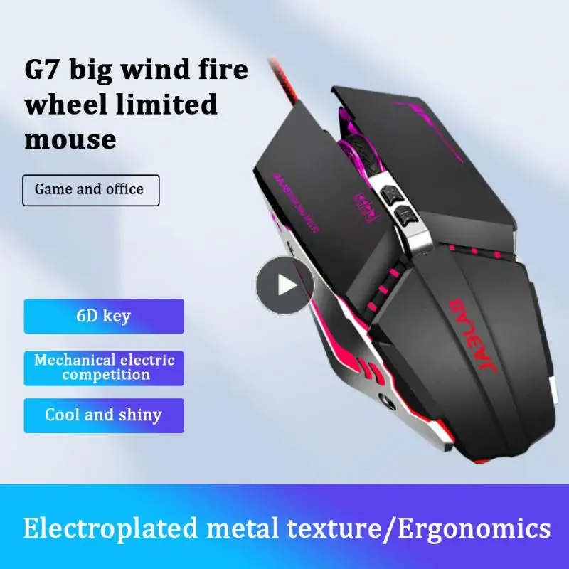 

Colorful 7 Buttons Wired Gaming Mouse Professional Gaming Rgb Mause Lightweight Gamer Ergonomic Mouse For Desktop Computer