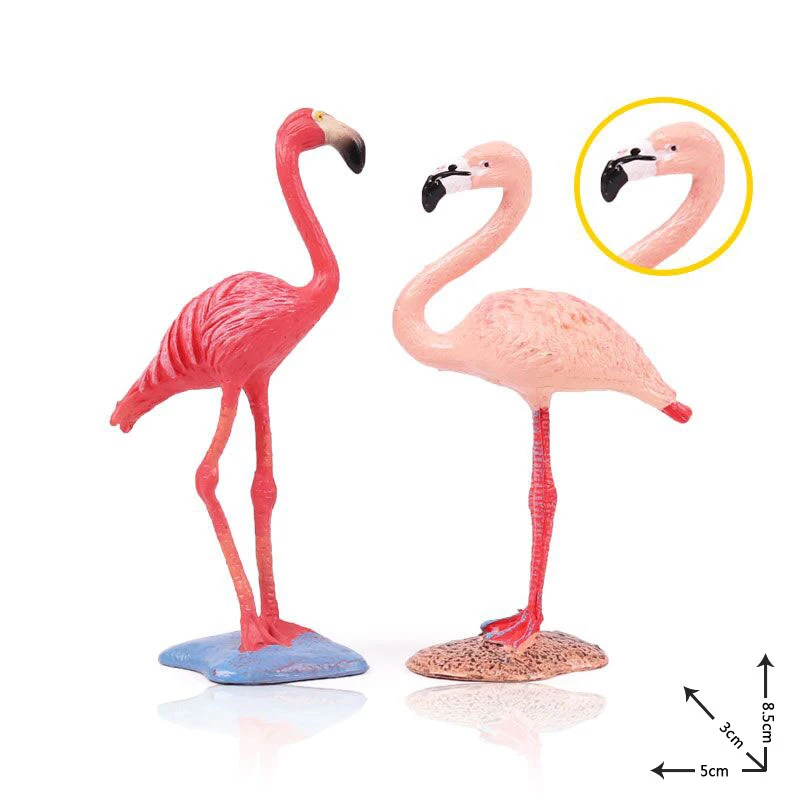 

Имитация диких животных, птица из ПВХ, модель игрушки, Дикий Розовый фламинго, твердая Статическая модель, декоративные украшения, подарок для детей на день рождения