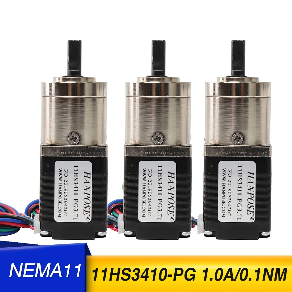 

3pcs 11HS3410-PG Nema11 Stepper Motor 28 motor Extruder Gear Stepper Motor Ratio 3.71-1 5.18-1 Planetary Gearbox for CNC