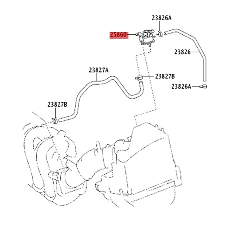 25860-30070 автомобильный канистровый вакуумный управляющий клапан импульсные