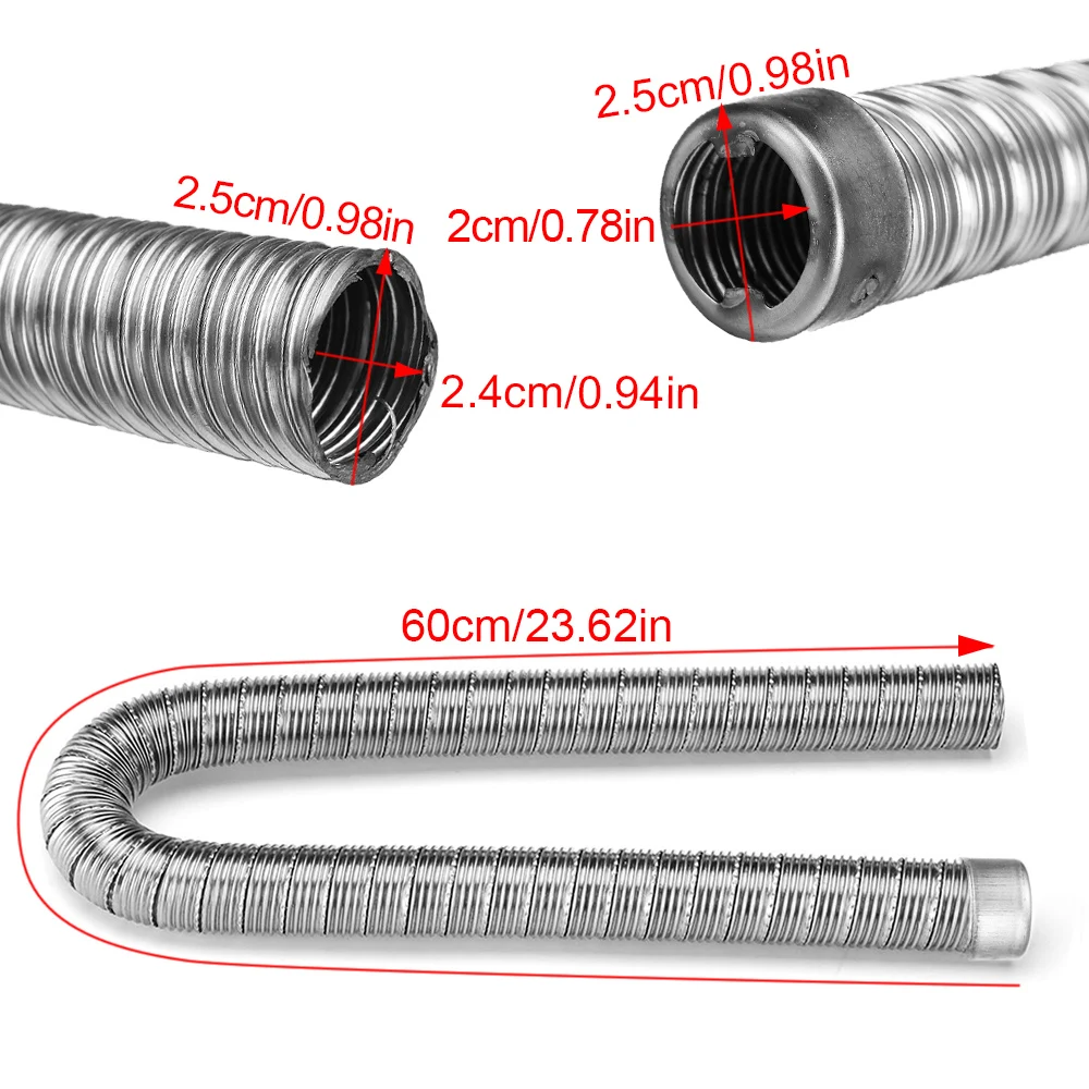 

Выхлопная Труба 60 См, Диаметр 24 Мм, Сменная Деталь Для Автономного Отопителя, Двухслойная, Из Нержавеющей Стали, С Крышкой
