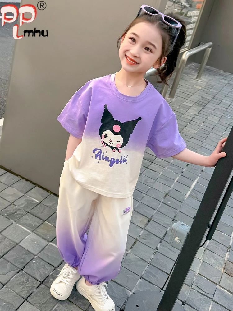 Детские комплекты из двух предметов с мультяшным принтом повседневные милые