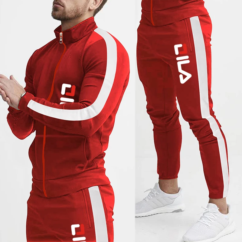 Spring and Autumn Men's New Jogging Luxury Sweater Brand Set Youth Fashion Leisure Sportswear Zipper High Quality Set