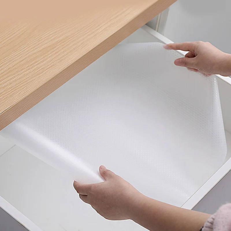 

Clear Waterproof Oilproof Shelf Cover Mat Drawer Liners Non-Adhesive Non-Slip Protector Cover Mat For Home Office Kitchen