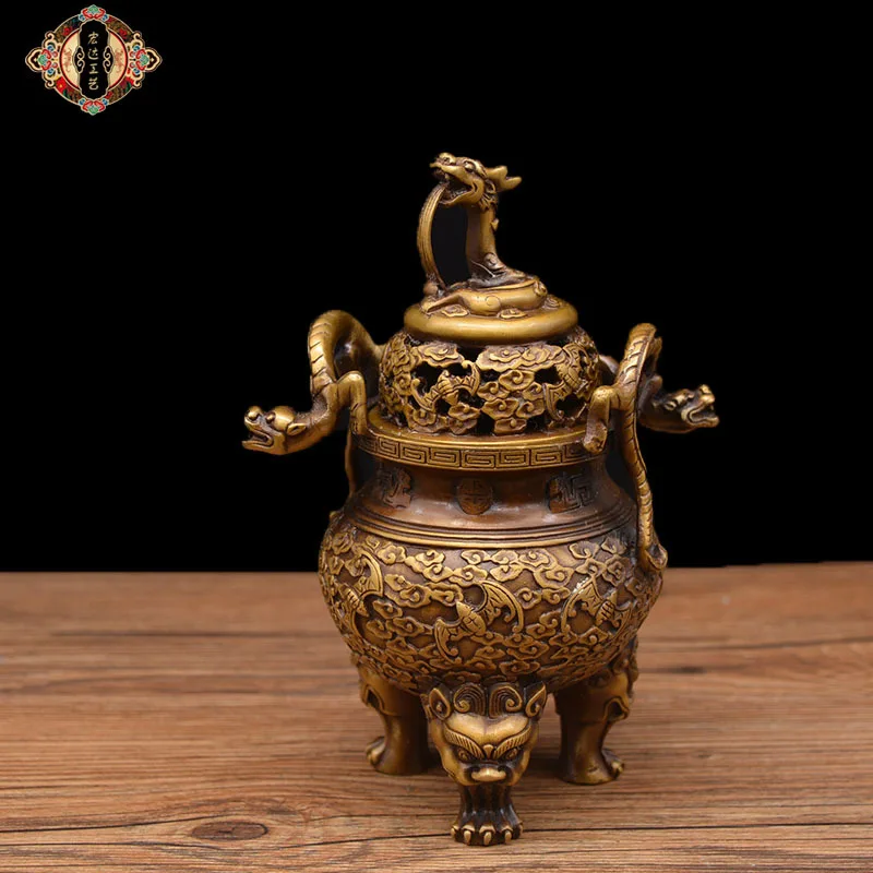 

Relief Bat Faucet Incense Burner Craft Copper Ornaments