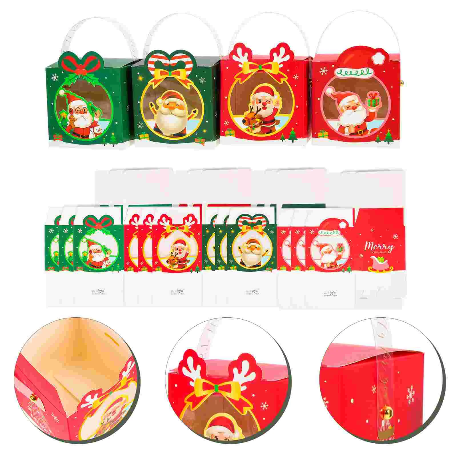 

12pcs Christmas Gift Storage Boxes Festival Presents Boxes Cartoon Gift Boxes