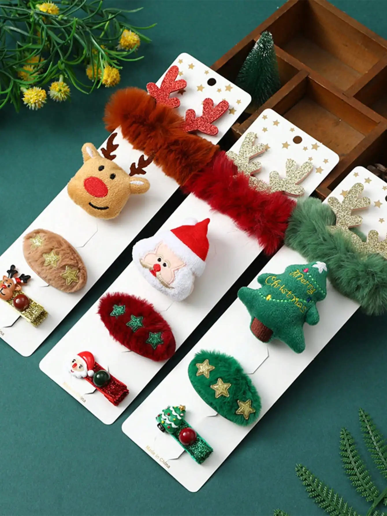 4 шт. новогодние аксессуары для волос