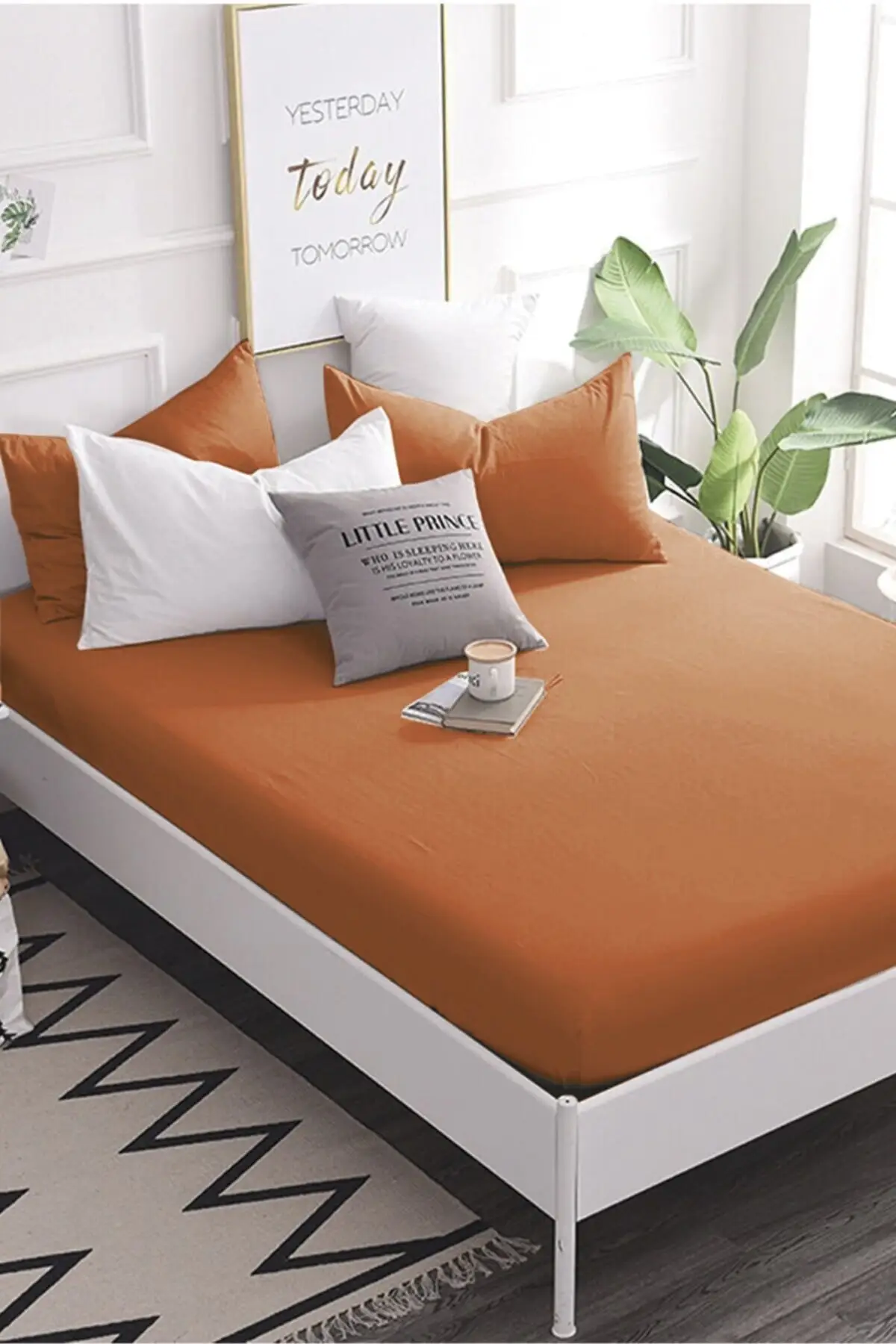 

Оригинальные Натяжные простыни Tek, 100x200 хлопок, оранжевые