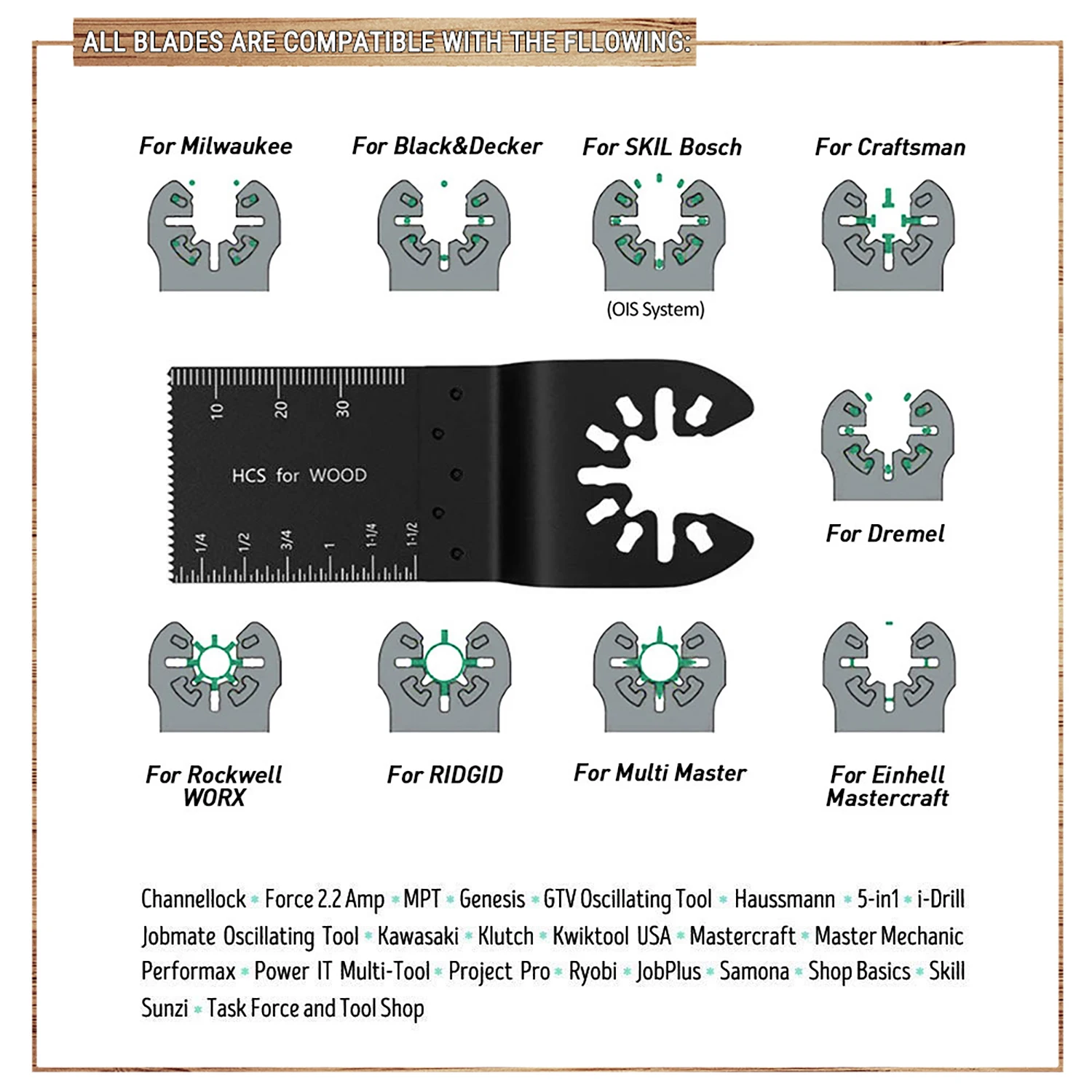 5/10/20pcs Multi-Function Precision Saw Blades Oscillating Blade MultiTool Wood Cut Kit Chipboard Cutting Power Tool Accessories |