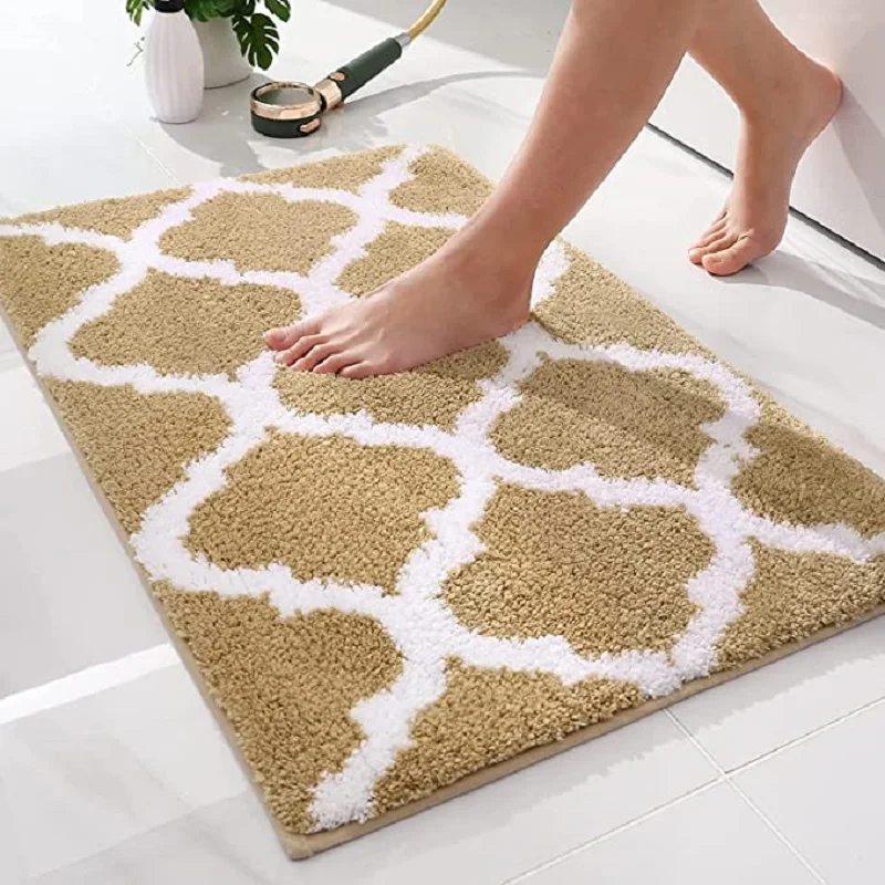 

Non-slip Bath Mats Pad Doormat Bathroom Side Plush Absorbent De Soft Tapis Carpets Thick Bain Rugs Salle Bathtub Shower Super