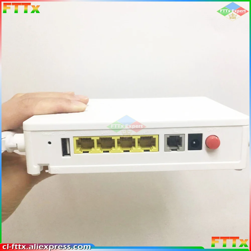 6pcs/lot F673AV9 4GE +Voice +USB 2.4G& 5G Dual Band WIFI GPON Optic Fiber ONU FTTH English Firmware Used ONT AC Option F673AV9A