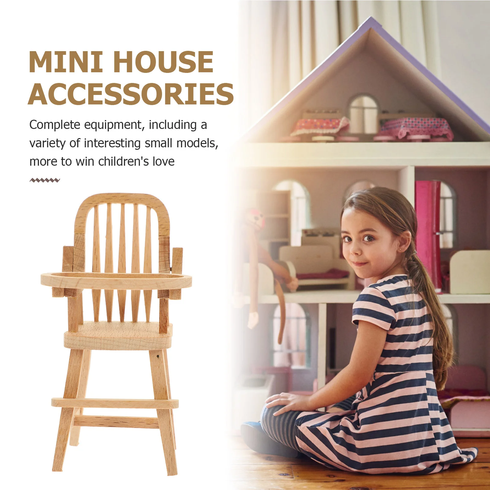 Коляска-фургон кукольный домик обеденный стол детский украшающий миниатюрный