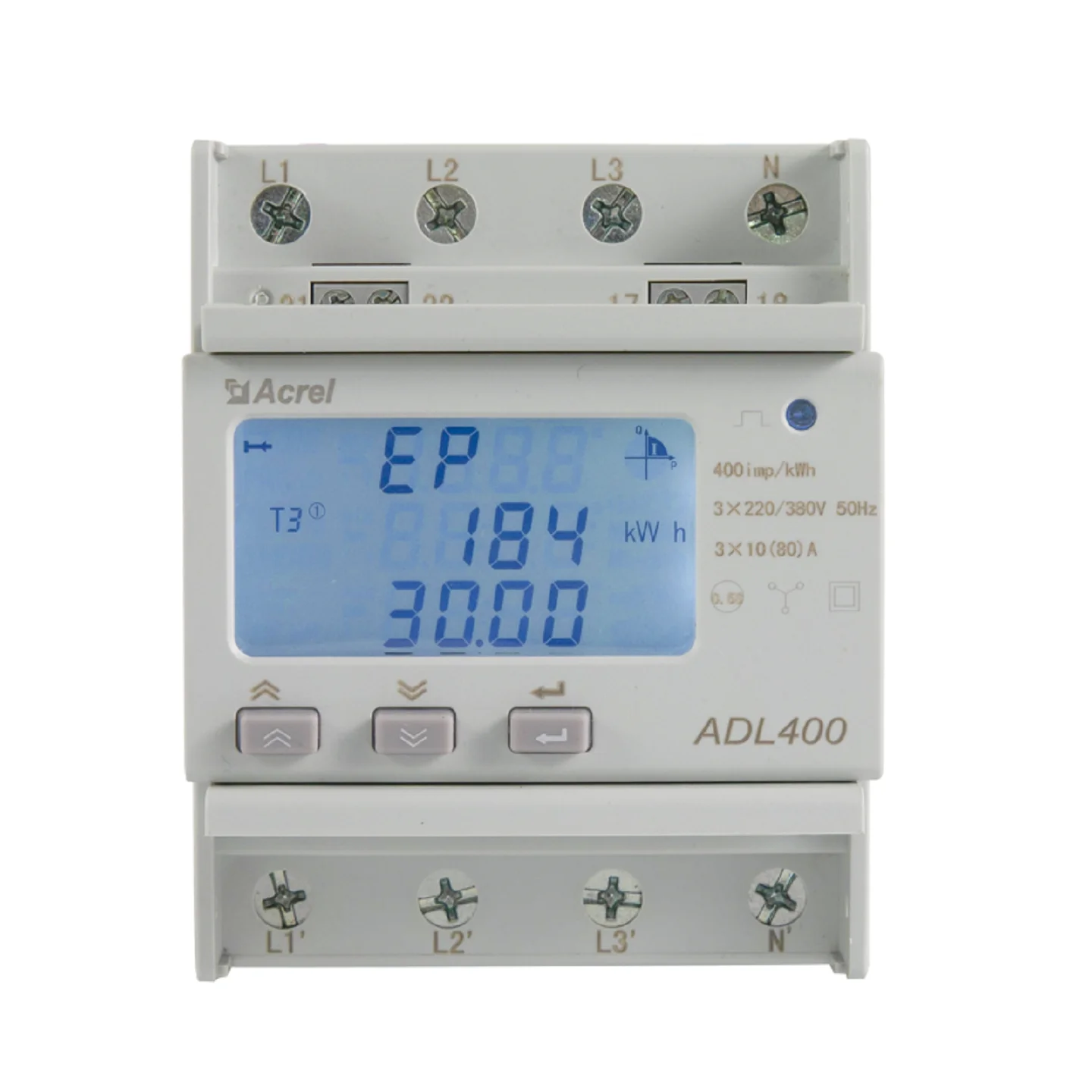 

ADL400/C Electrical Measuring Instruments CT 3 Phase Prepayment Meter 35mm Din Rail Smart Energy Meter with Rs485 Communication