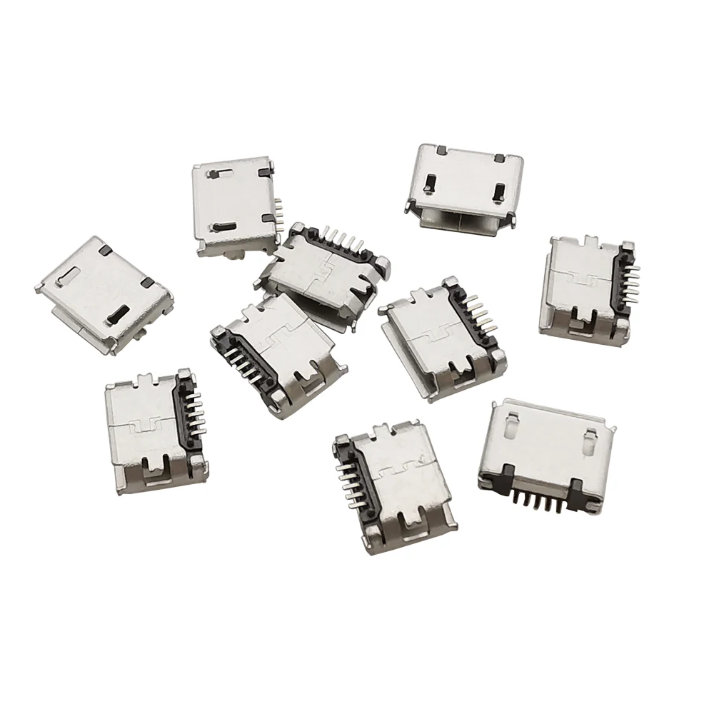 10 шт. 5 9 мм 5-контактный гнездовой разъем Micro USB Тип B SMD DIP гнездо для хвостовых