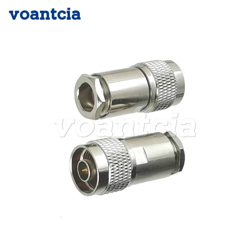 

10pcs N Male Plug Connector Clamp RG8 LMR400 7D-FB RG213 Cable RF Coaxial Brass Straight New