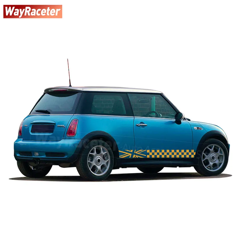 Виниловая наклейка на дверь и боковые гонки Union Jack для MINI Cooper R53 R50 JCW John аксессуары