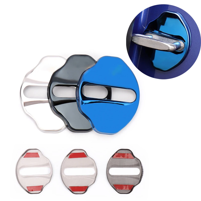 

4 Pcs Car Door Latch Stainless Steel Door Latch Anti-rust Protection Cover Car Modification Accessories for BMW 3 Series 2020