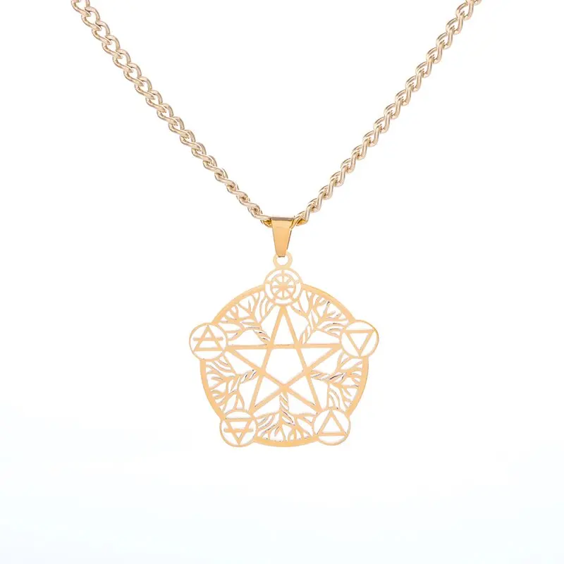 Астрологическое ожерелье Dawapara Wicca с пятиконечной звездой ведьмы для мужчин и