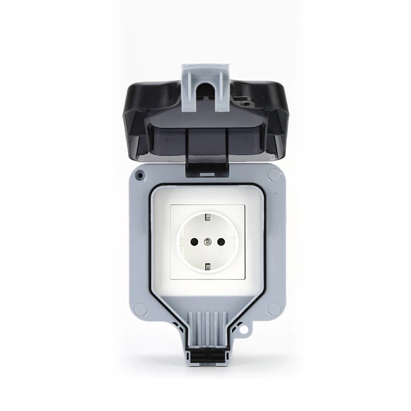 

IP66 Outdoor Weatherproof Waterproof Power Socket Wall Socket With Switch USB EU Germany Standard Electrical Socket Accessories