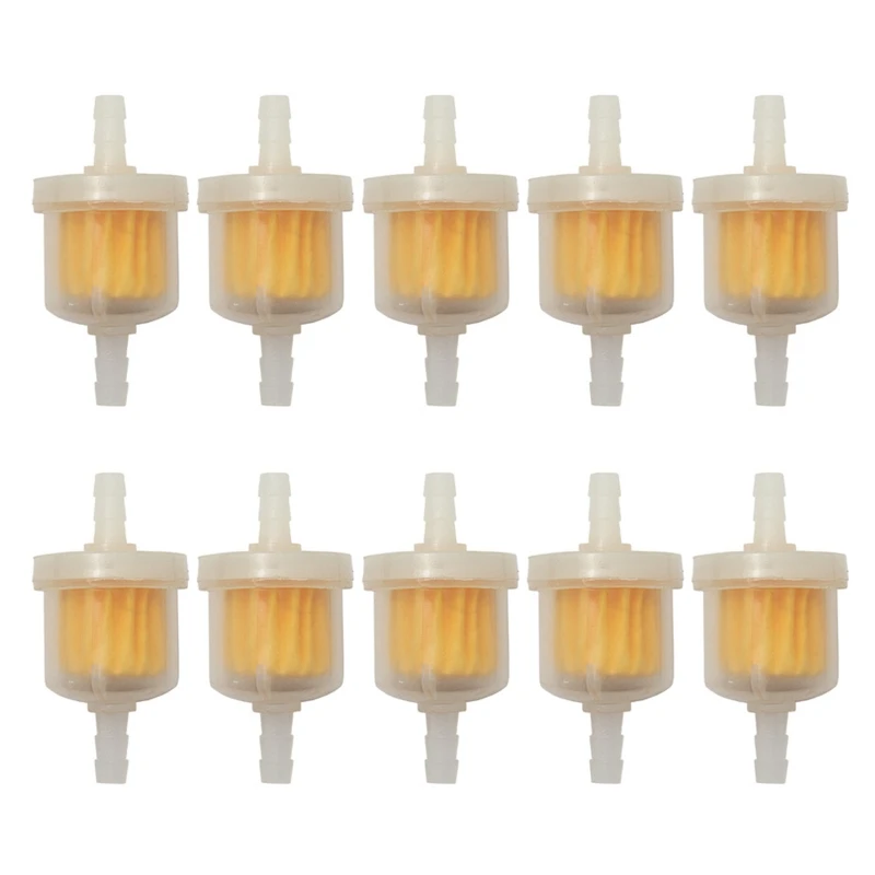 

10x Universal Gas Inline Fuel Oil Filter Vacuum Filtration Replacement Compatible for Motorcycle Motorbike Moped Scooter