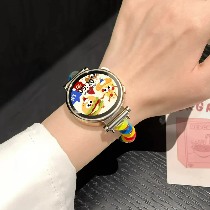 Фото Резиновый ремешок-пружинка Rainbow для Huawei Watch GT6 GT5 GT4 3, силиконовая резинка для волос/браслет для Huawei Band 10 9 8 NFC №4