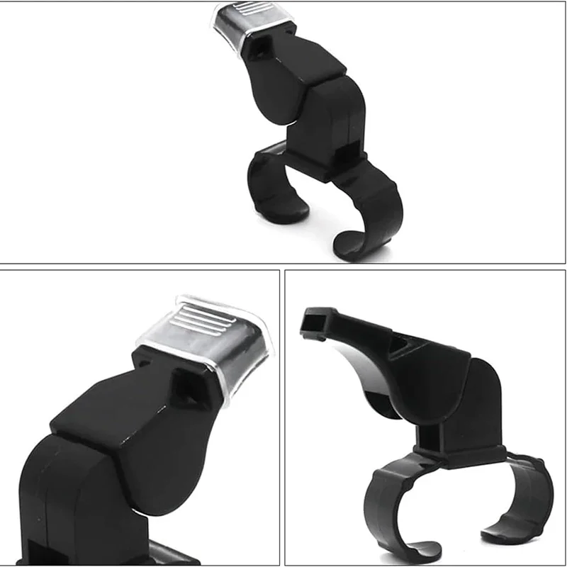 Черный пластиковый свисток для пальцев спортивный скейт футбольный рефери рот