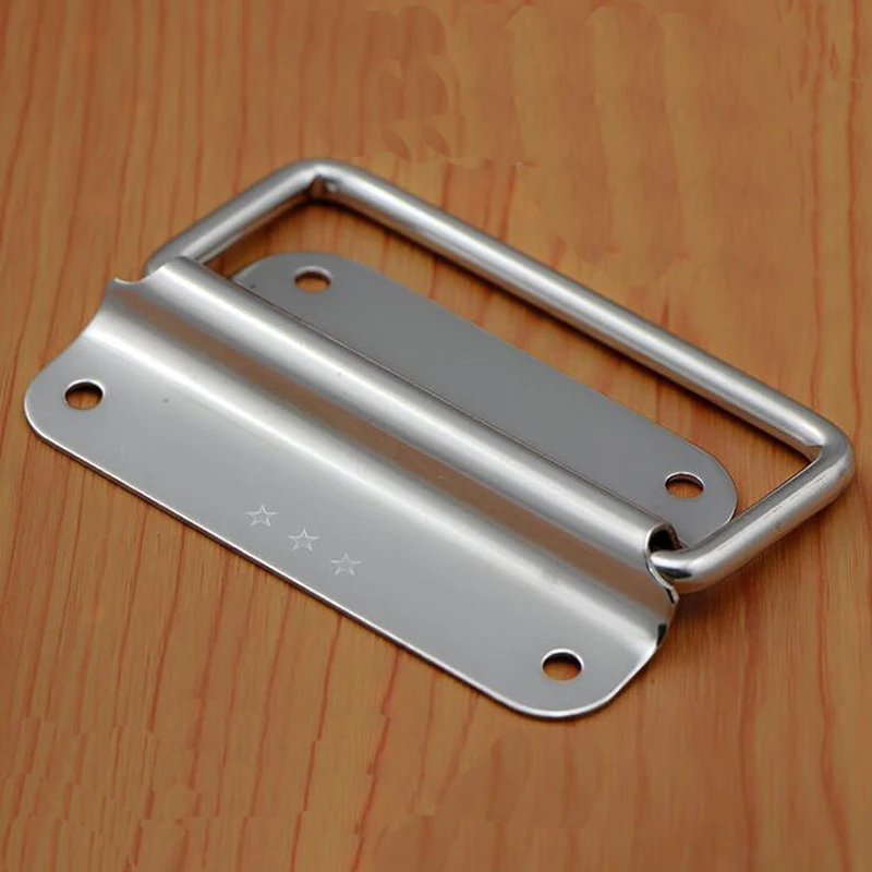 1PC 304 Stainless Steel Folding Pull Handle for Cabine Kitchen Drawer Door 50/75/100mm Handle Diameter 6mm Box Lock Equipment