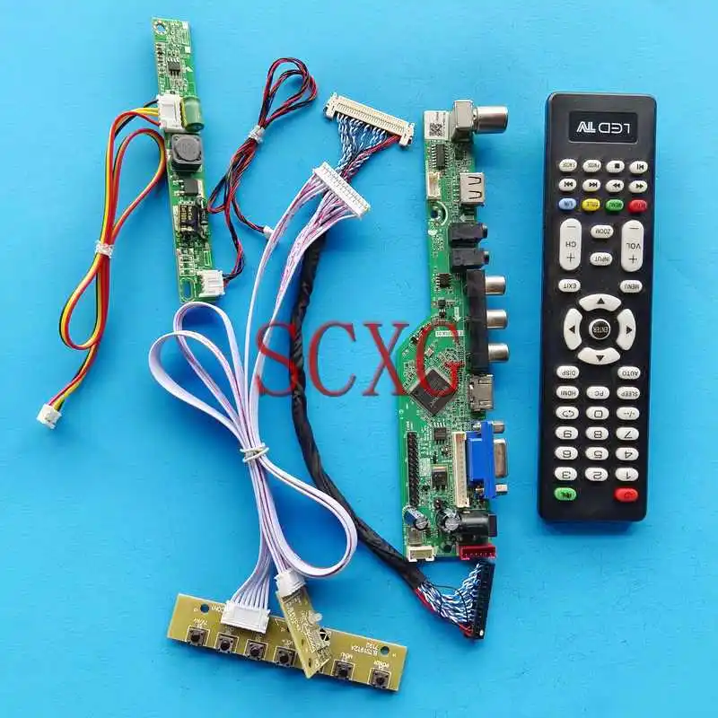TV Analog Monitor Matrix Drive Board Fit M240HW01 M240HW02 M240Q004 24" HDMI-Compatible 1920*1080 LVDS 30 Pin VGA AV USB RF Kit