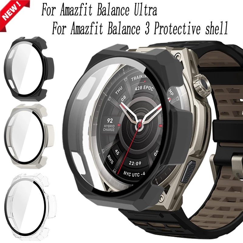 Фото Чехол для смарт-часов Amazfit Balance Ultra с защитной пленкой высокой четкости и встроенным защитным корпусом для Amazfit Balance 3 №1