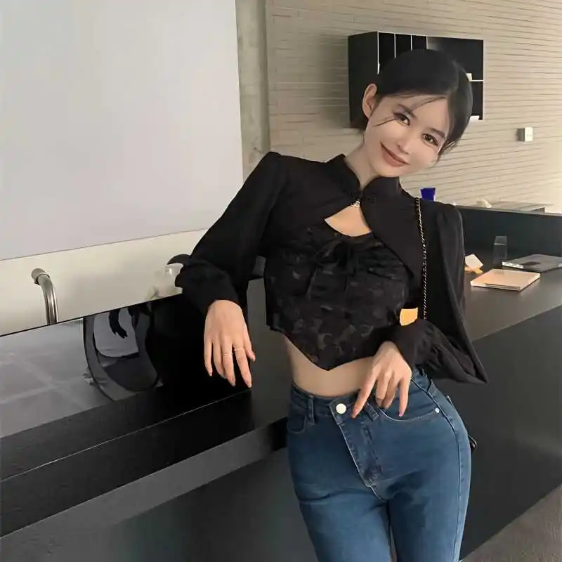 Национальное Sle новое китайское болеро с воротником-стойкой и защитой от солнца