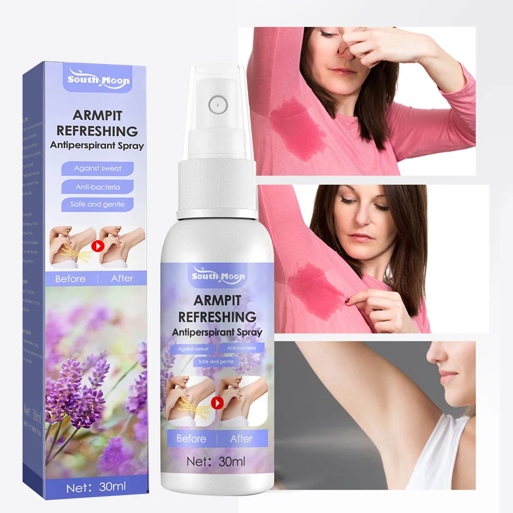 

30ml Lavender Body Odor Sweat Deodor Spray Armpit Odor Remover Sweating Deodorizer Antiperspirant Spray For Men Women
