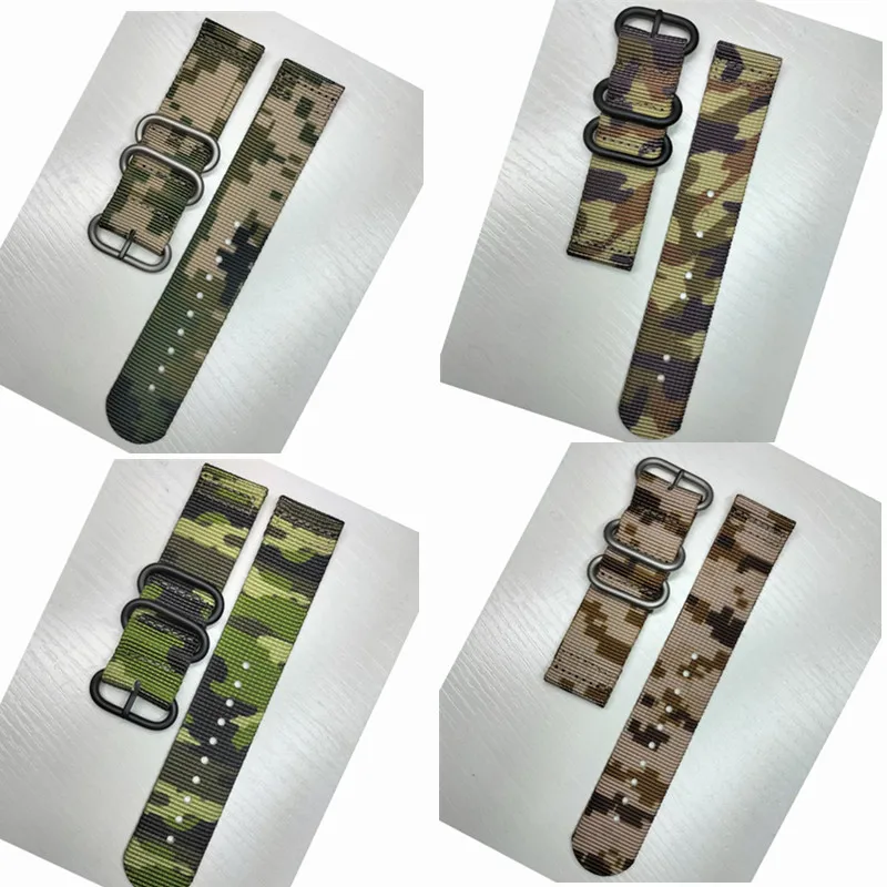 Камуфляжный двухступенчатый нейлоновый ремешок 202224 мм