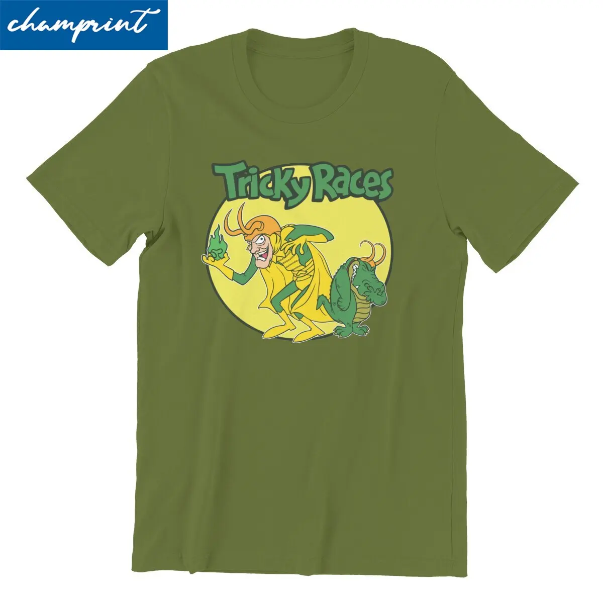 

Men's T-Shirts Tricky Races Cartoon Vintage Pure Cotton Tees Short Sleeve T Shirt O Neck Clothes Gift Idea