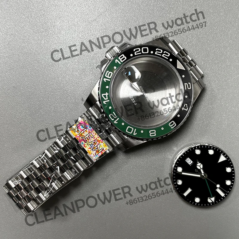 

Clean Factory 126720 VTNR GMT Master Black Green Bezel Super Perfect Quality VR3186 Movement 904L Jubilee Bracele Men's Watch