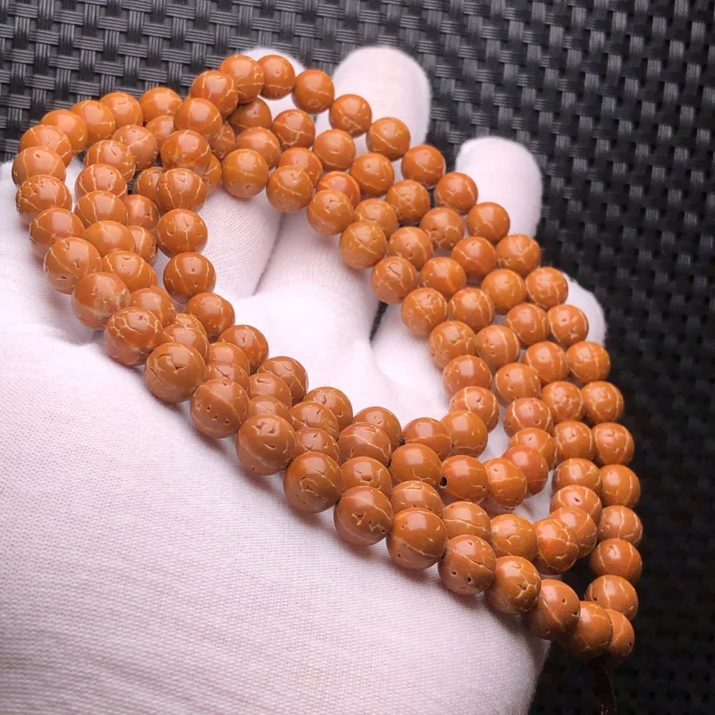 Непал чешуя дракона текстура маленький Кинг-Конг браслет из семян дерева 108 шт. 55