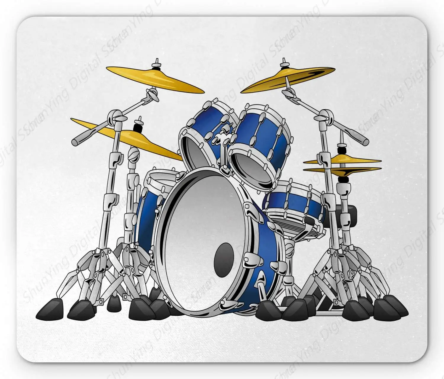 Коврик для мыши с барабаном профессиональный ударный инструмент рок-тема