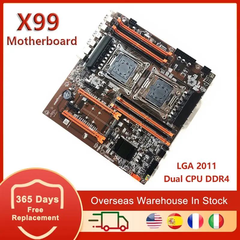 

Материнская плата X99 с двумя процессорами, LGA 2011 V3, стандартное USB 2011, SATA3, поддержка 8, DDR4, память процессора с двумя слотами M.2, 8 DIMM, DDR4-3