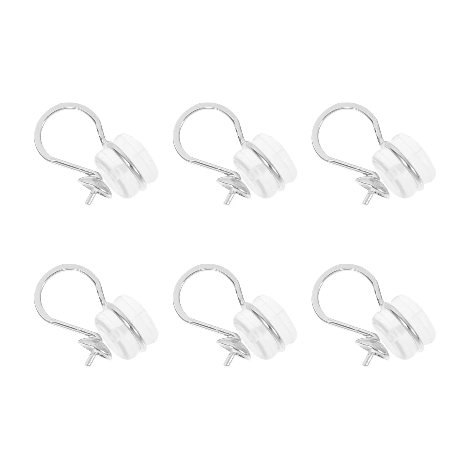 

6pcs Clip- On Earring Base Non- Pierced Ear Clips Earring Converter Pearl Ear Stud Base Earring Making Supplies for DIY Jewelry