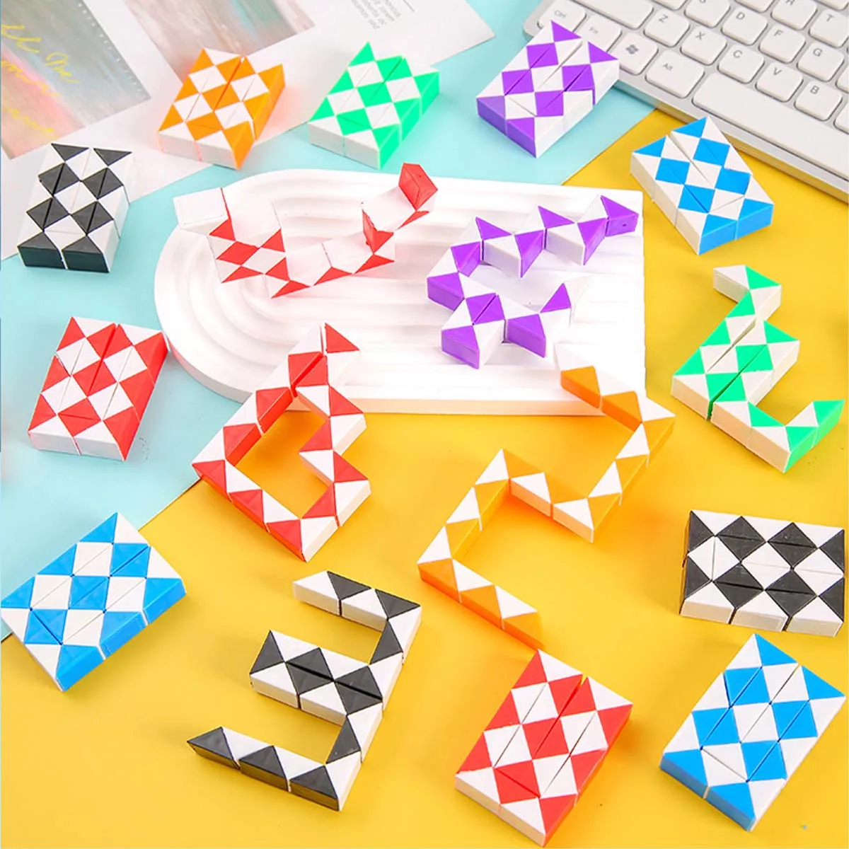 10 шт. антистресс 24 секции Волшебные линейки креативная фотоигрушка Твист